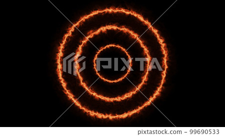 Fire Nebula Energy Light Concentric Circle 99690533
