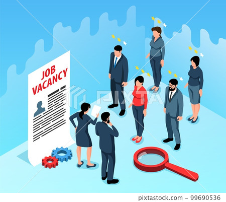 Job Vacancy Isometric Background 99690536