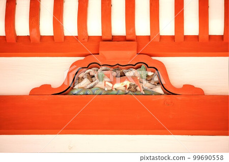 Small wall sculpture of Hinomisaki Shrine. Small wall sculpture of Hinomisaki Shrine. 99690558