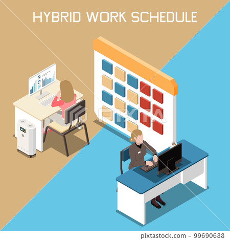 Hybrid Work Concept 99690688