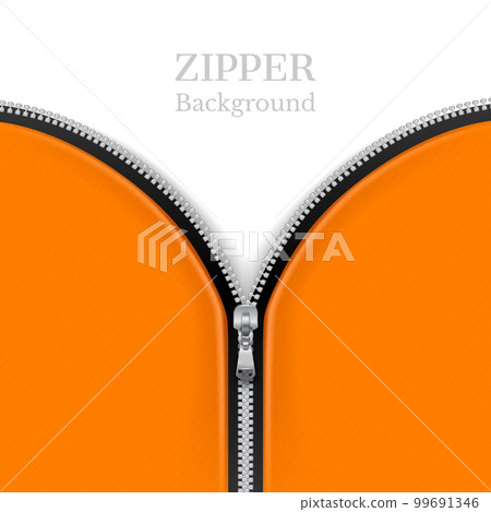 Orange Zipper Clasp Background Orange Zipper Clasp Background 99691346