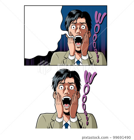 尖叫美國喜劇風格的商人 99691490