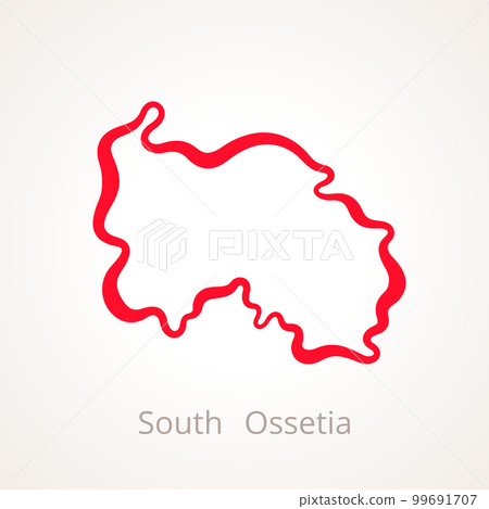 South Ossetia - Outline Map 99691707