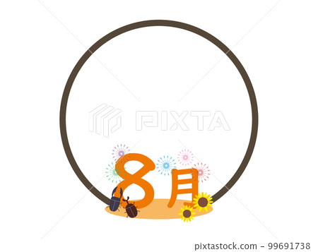August round frame - Stock Illustration [99691738] - PIXTA