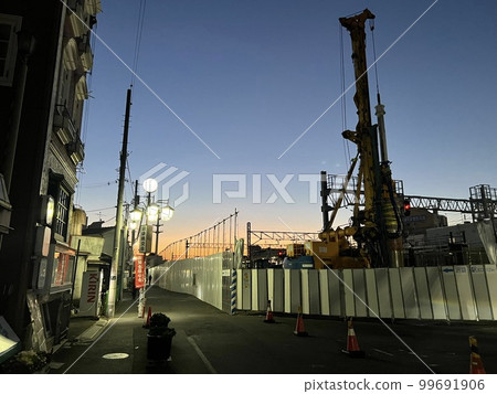 Morning glow at Numabukuro Station at 5 am Morning glow at Numabukuro Station at 5 am 99691906