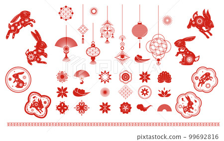 Chinese New Year Decorating Elements 99692816
