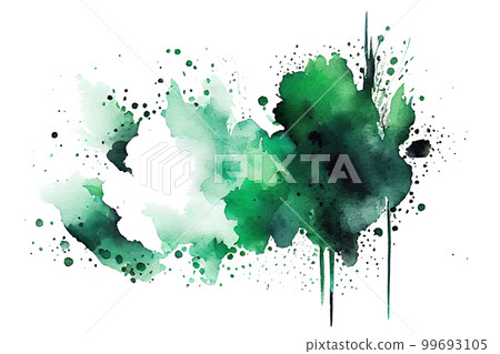 Image material: Abstract green watercolor brush texture Image material: Abstract green watercolor brush texture 99693105