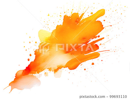 Image material: Abstract orange watercolor brush texture Image material: Abstract orange watercolor brush texture 99693110