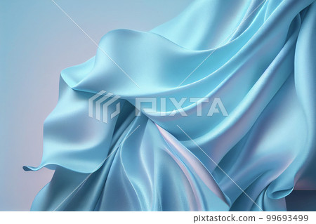 背景材料：華麗的淡藍色布料（絲緞）背景（生成AI） 99693499