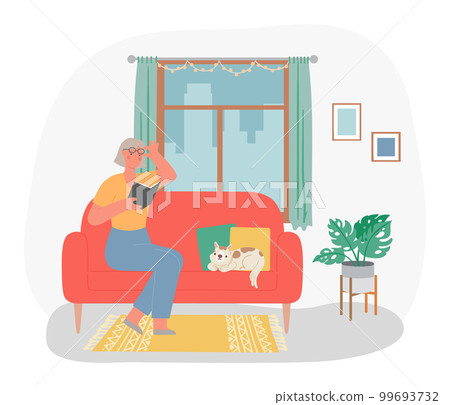 Senior people with health problems, character suffering from vision lost 99693732