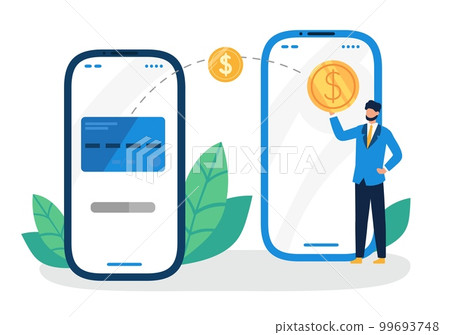 Money transfers, internet banking using smartphone for payment Money transfers, internet banking using smartphone for payment 99693748