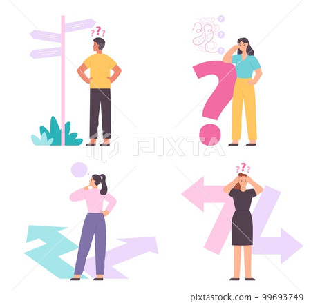 Make decision concept, right and wrong solution Make decision concept, right and wrong solution 99693749
