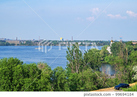 View of Dnipro River near the Monastery island View of Dnipro River near the Monastery island 99694184