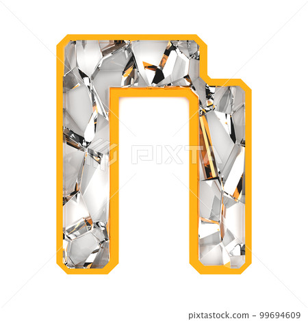 Cracked letter on white background.Rendered 3D illustration. Cracked letter on white background.Rendered 3D illustration. 99694609
