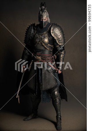 samurai in black armor samurai in black armor 99694735