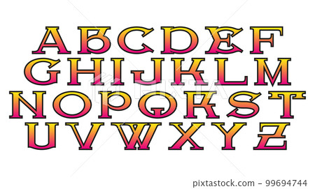 Decorative art font.Vector alphabet. Decorative art font.Vector alphabet. 99694744