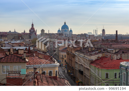 Saint-Petersburg, aerial street view. Voznesensky Avenue Saint-Petersburg, aerial street view. Voznesensky Avenue 99695194