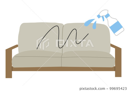 Erase the graffiti on the sofa 99695423