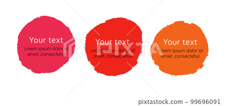 Hand drawn color blots. Splashes set for design use. Red, pink and orange. Colorful grunge shapes collection. Hand drawn color blots. Splashes set for design use. Red, pink and orange. Colorful grunge shapes collection. 99696091