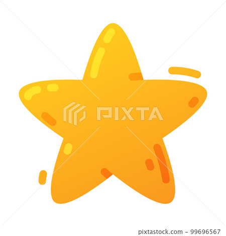 Shiny Golden Star Icon and Childish Design Element Vector Illustration Shiny Golden Star Icon and Childish Design Element Vector Illustration 99696567