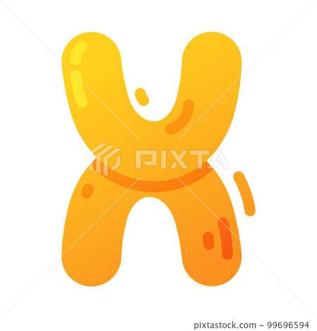 Funny Bright Balloon Letter X of Children Alphabet Vector Illustration Funny Bright Balloon Letter X of Children Alphabet Vector Illustration 99696594