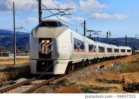 To Kusatsu Onsen ... Hot spring limited express "Kusatsu" 651 series 1000 series To Kusatsu Onsen ... Hot spring limited express "Kusatsu" 651 series 1000 series 99697353
