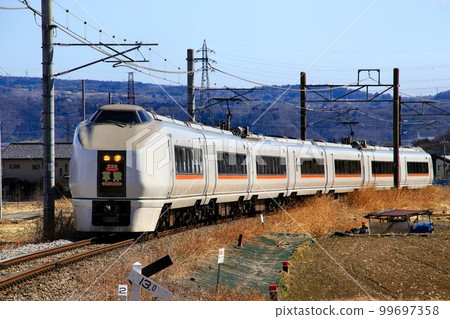 To Kusatsu Onsen ... Hot spring limited express "Kusatsu" 651 series 1000 series To Kusatsu Onsen ... Hot spring limited express "Kusatsu" 651 series 1000 series 99697358