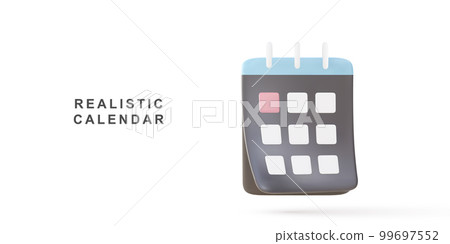 3d calendar on white background. Vector illustration. 99697552