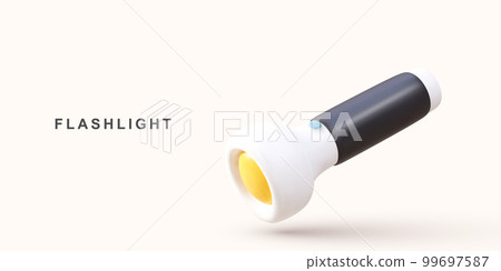 3d realistic flashlight. Vector illustration. 99697587