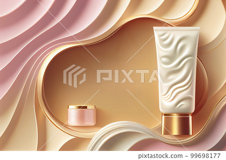Decorative cosmetics textured mock up background Decorative cosmetics textured mock up background 99698177