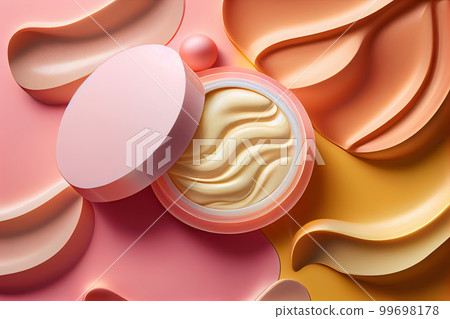Decorative cosmetics textured mock up background Decorative cosmetics textured mock up background 99698178