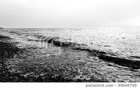 BW view on the sea. Batumi. Georgia 99698799