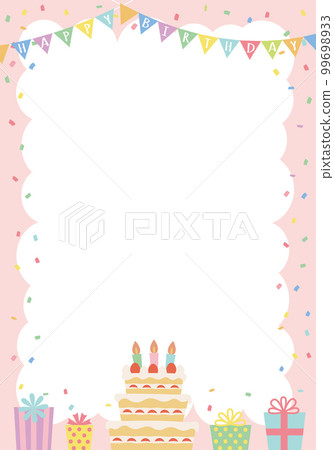 Birthday card_pink_happy birthday Birthday card_pink_happy birthday 99698933