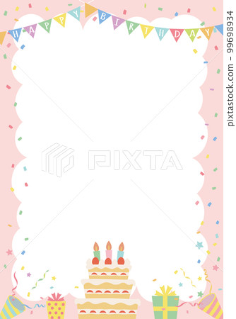 Birthday card_pink_happy birthday Birthday card_pink_happy birthday 99698934