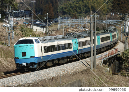 Hokuriku Main Line Ishido-Kurikara JR East 485 series R21 formation (Niigata) Hokuriku Hokuriku Main Line Ishido-Kurikara JR East 485 series R21 formation (Niigata) Hokuriku 99699068