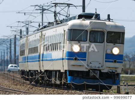 Hokuriku Main Line West Takaoka - Takaoka JR West 475 series A14 formation (Kanazawa) Hokuriku Main Line West Takaoka - Takaoka JR West 475 series A14 formation (Kanazawa) 99699077