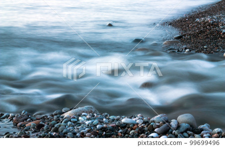 Long exposure water closeup in sea Long exposure water closeup in sea 99699496