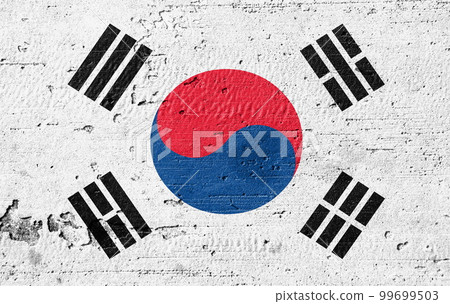 Country flag painted on the wall Country flag painted on the wall 99699503