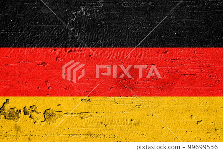 Country flag painted on the wall 99699536