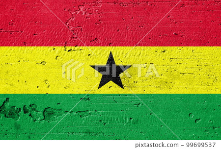 Country flag painted on the wall 99699537