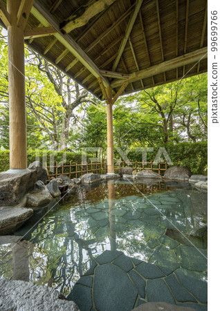 Open-air bath, hot spring 99699766