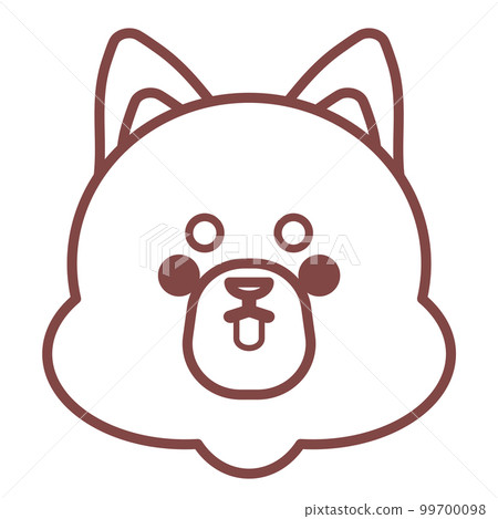 Deformed line drawing illustration of a cute dog Deformed line drawing illustration of a cute dog 99700098