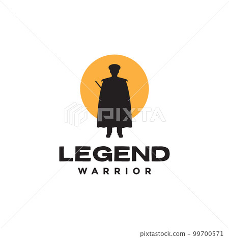 man captain warrior cloak legend silhouette logo design vector icon illustration man captain warrior cloak legend silhouette logo design vector icon illustration 99700571