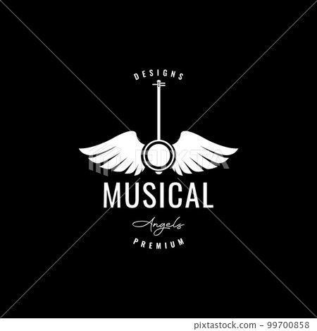 traditional guitar shamisen japan wings angel logo design icon vector illustration traditional guitar shamisen japan wings angel logo design icon vector illustration 99700858