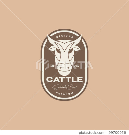 head cow fat meat livestock cattle milk grill roasted badge vintage logo design vector icon illustration head cow fat meat livestock cattle milk grill roasted badge vintage logo design vector icon illustration 99700956