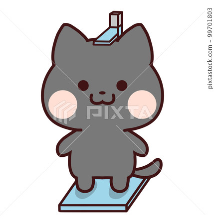 black cat measuring height 99701803