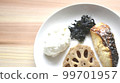 Mackerel, wakame seaweed, and lotus root are the ingredients that you want to take as a countermeasure against allergies such as hay fever. Yogurt 99701957