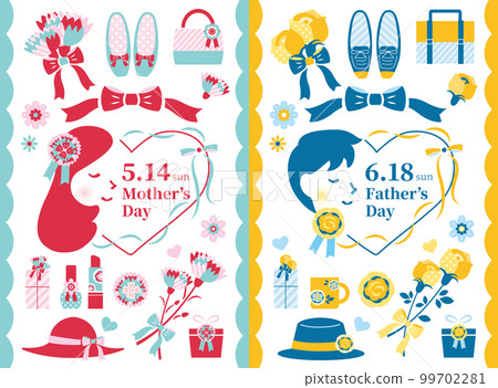 [2023] Mother's Day/Father's Day illustration set 99702281