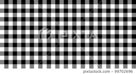 Gingham seamless pattern. Black and white vichy background texture. Checked tweed plaid repeating wallpaper. Fabric design. Vector  99702696