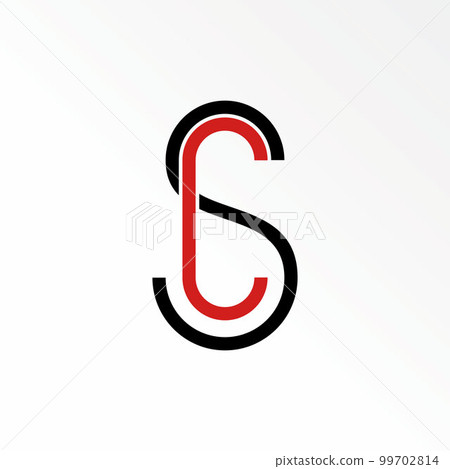 Letter or word SC or CS sans serif font connected or merging image graphic icon logo design abstract concept vector stock. Can be used as a symbol related to anitial or monogram 99702814